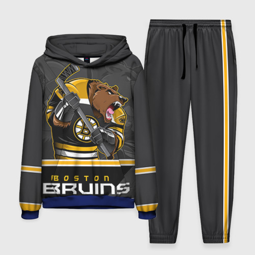 Мужской костюм с толстовкой 3D Boston Bruins, цвет синий