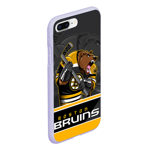 Чехол для iPhone 7Plus/8 Plus матовый Boston Bruins, цвет светло-сиреневый - фото 3