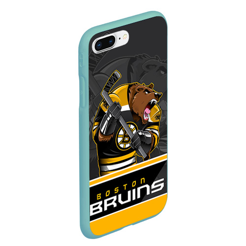 Чехол для iPhone 7Plus/8 Plus матовый Boston Bruins, цвет мятный - фото 3