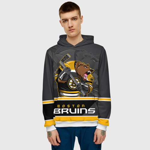 Мужская толстовка 3D Boston Bruins, цвет белый - фото 3