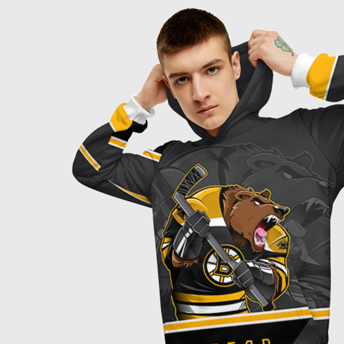 Мужская толстовка 3D Boston Bruins, цвет белый - фото 5