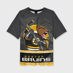 Женская футболка oversize 3D Boston Bruins