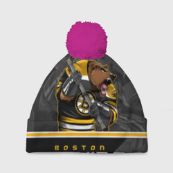 Шапка 3D c помпоном Boston Bruins