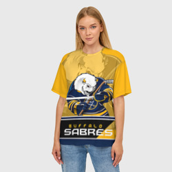 Женская футболка oversize 3D Buffalo Sabres - фото 2