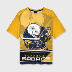 Женская футболка oversize 3D Buffalo Sabres