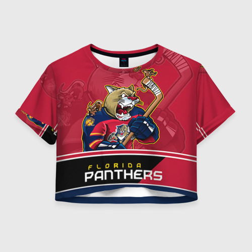 Женская футболка Crop-top 3D Florida Panthers, цвет 3D печать