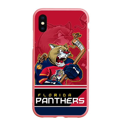 Чехол для iPhone XS Max матовый Florida Panthers, цвет баблгам