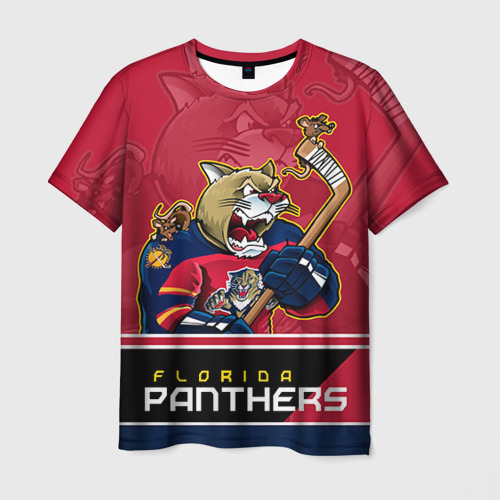 Мужская футболка с принтом Florida Panthers, вид спереди №1