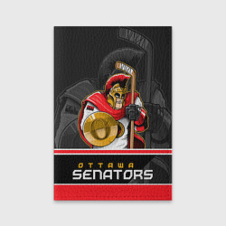 Обложка для паспорта матовая кожа Ottawa Senators