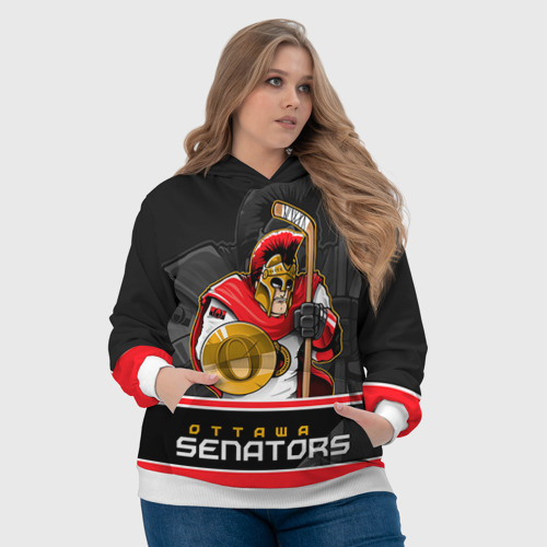 Женская толстовка 3D Ottawa Senators, цвет 3D печать - фото 6