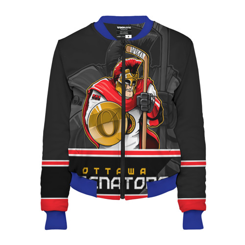 Женский бомбер 3D Ottawa Senators, цвет синий