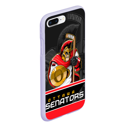 Чехол для iPhone 7Plus/8 Plus матовый Ottawa Senators, цвет светло-сиреневый - фото 3