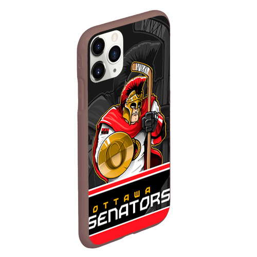 Чехол для iPhone 11 Pro матовый с принтом Ottawa Senators, вид сбоку #3