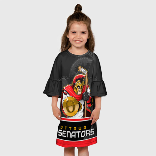 Детское платье 3D с принтом Ottawa Senators, вид сбоку #3
