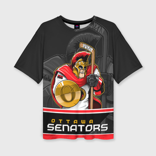 Женская футболка oversize 3D Ottawa Senators, цвет 3D печать