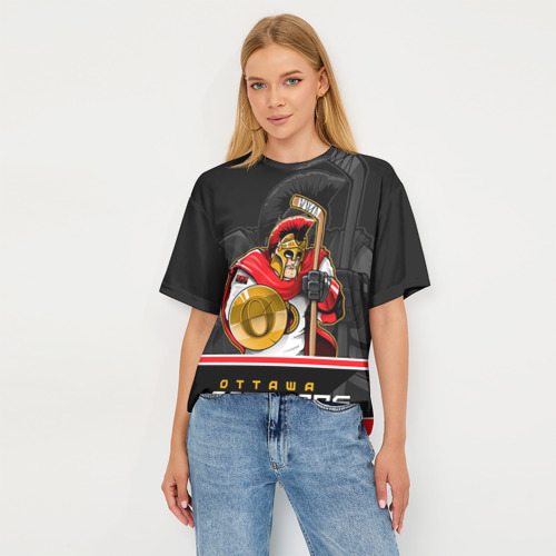 Женская футболка oversize 3D Ottawa Senators, цвет 3D печать - фото 5