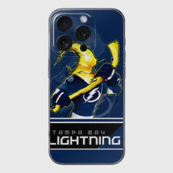 Чехол для iPhone 16 Pro Max силиконовый с защитой камеры Tampa Bay Lightning