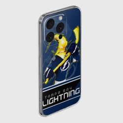 Чехол для iPhone 16 Pro Max силиконовый с защитой камеры Tampa Bay Lightning - фото 2