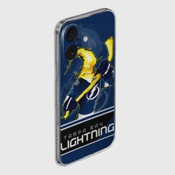 Чехол для iPhone 16 силиконовый с защитой камеры Tampa Bay Lightning - фото 2