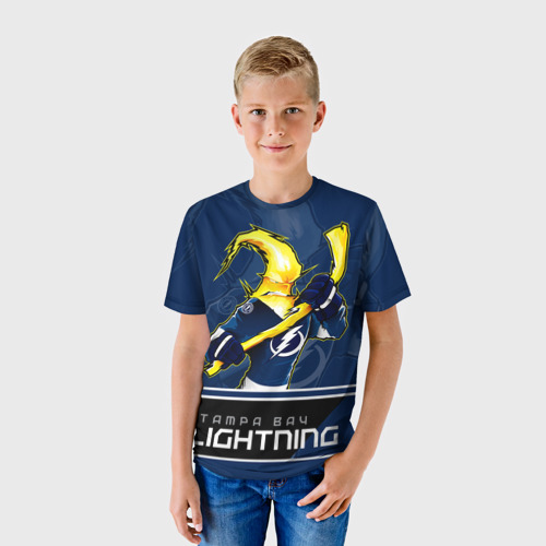 Детская футболка 3D Tampa Bay Lightning, цвет 3D печать - фото 3