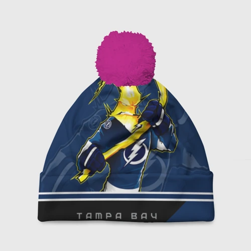 Шапка 3D c помпоном Tampa Bay Lightning