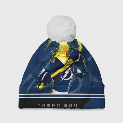 Шапка 3D c помпоном Tampa Bay Lightning
