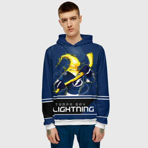 Мужская толстовка 3D Tampa Bay Lightning, цвет белый - фото 3