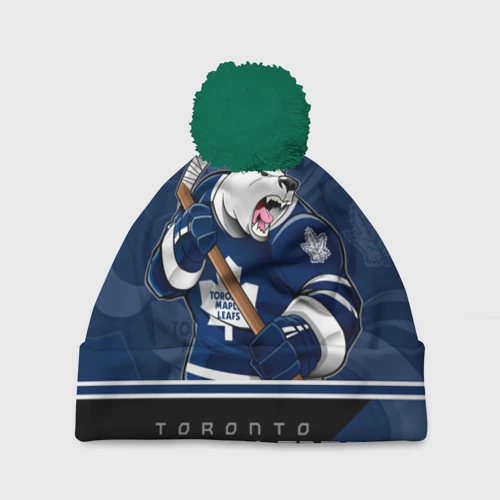 Шапка 3D c помпоном Toronto Maple Leafs