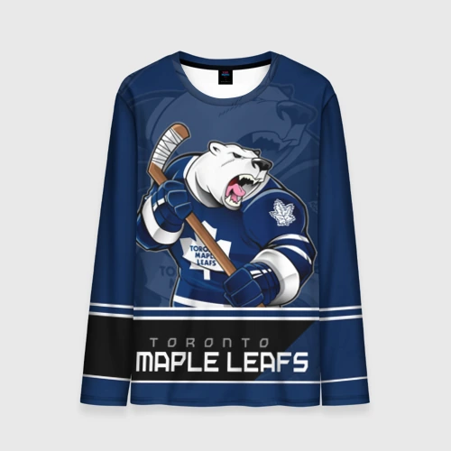 Мужской лонгслив 3D Toronto Maple Leafs