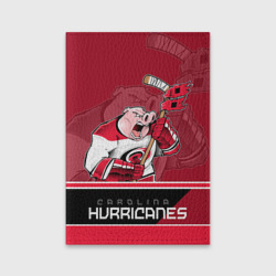 Обложка для паспорта матовая кожа Carolina Hurricanes