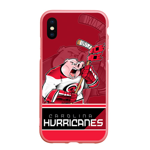 Чехол для iPhone XS Max матовый Carolina Hurricanes, цвет баблгам