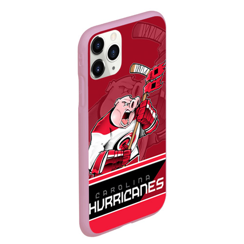 Чехол для iPhone 11 Pro Max матовый Carolina Hurricanes, цвет розовый - фото 3