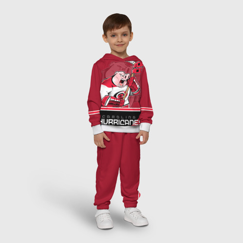 Детский костюм с толстовкой 3D Carolina Hurricanes, цвет белый - фото 3