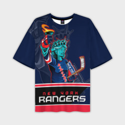 Мужская футболка oversize 3D New York Rangers