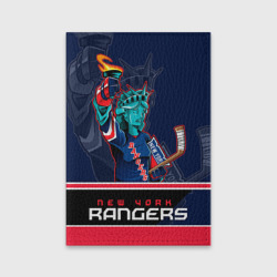 Обложка для паспорта матовая кожа New York Rangers