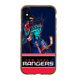 Чехол для iPhone XS Max матовый New York Rangers