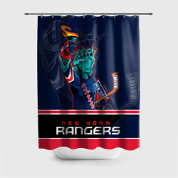 Штора 3D для ванной New York Rangers