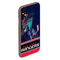 Чехол для iPhone XS Max матовый New York Rangers - фото 2