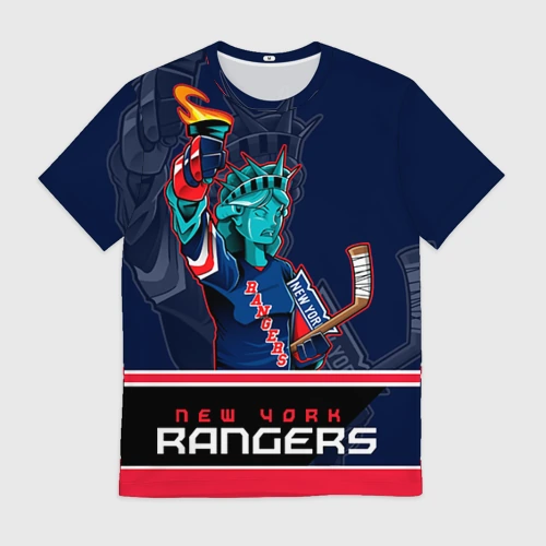 Мужская футболка 3D New York Rangers