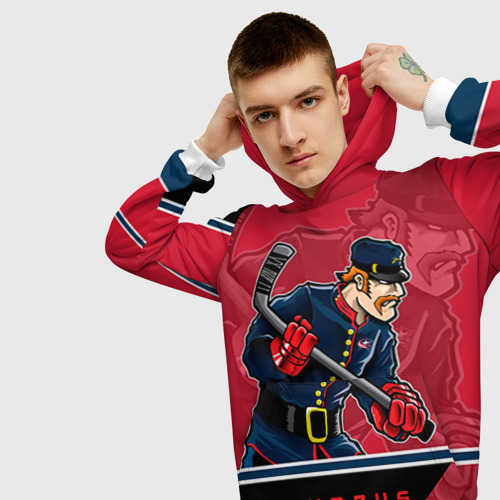 Мужская толстовка 3D Columbus Blue Jackets, цвет белый - фото 5