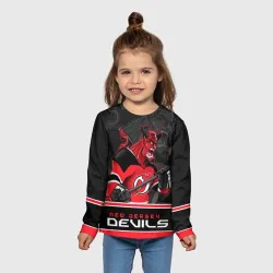 Детский лонгслив 3D New Jersey Devils - фото 2