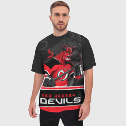 Мужская футболка oversize 3D New Jersey Devils - фото 2