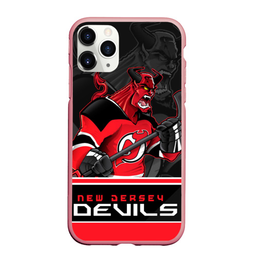 Чехол для iPhone 11 Pro Max матовый New Jersey Devils, цвет баблгам