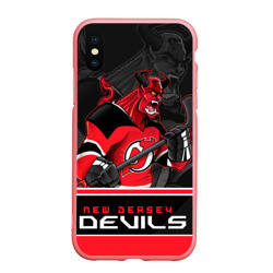 Чехол для iPhone XS Max матовый New Jersey Devils