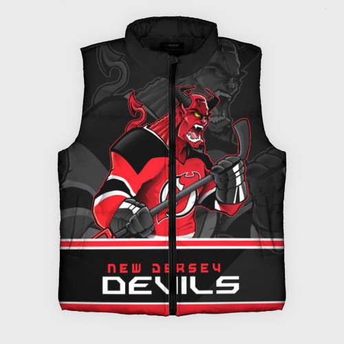 Мужской жилет утепленный 3D New Jersey Devils, цвет черный