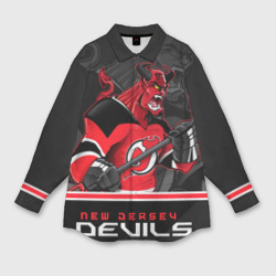 Женская рубашка oversize 3D New Jersey Devils