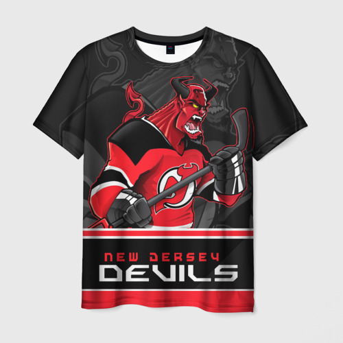 Мужская футболка с принтом New Jersey Devils, вид спереди №1