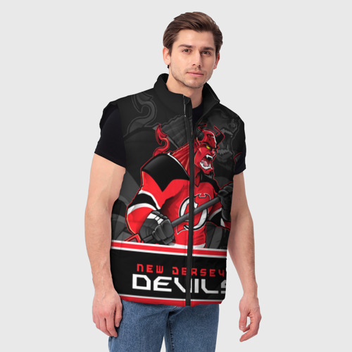 Мужской жилет утепленный 3D New Jersey Devils, цвет черный - фото 3