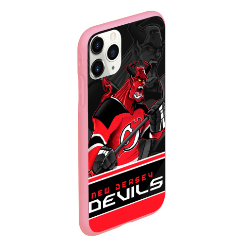 Чехол для iPhone 11 Pro Max матовый New Jersey Devils, цвет баблгам - фото 3