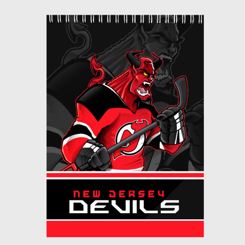 Скетчбук New Jersey Devils, цвет белый